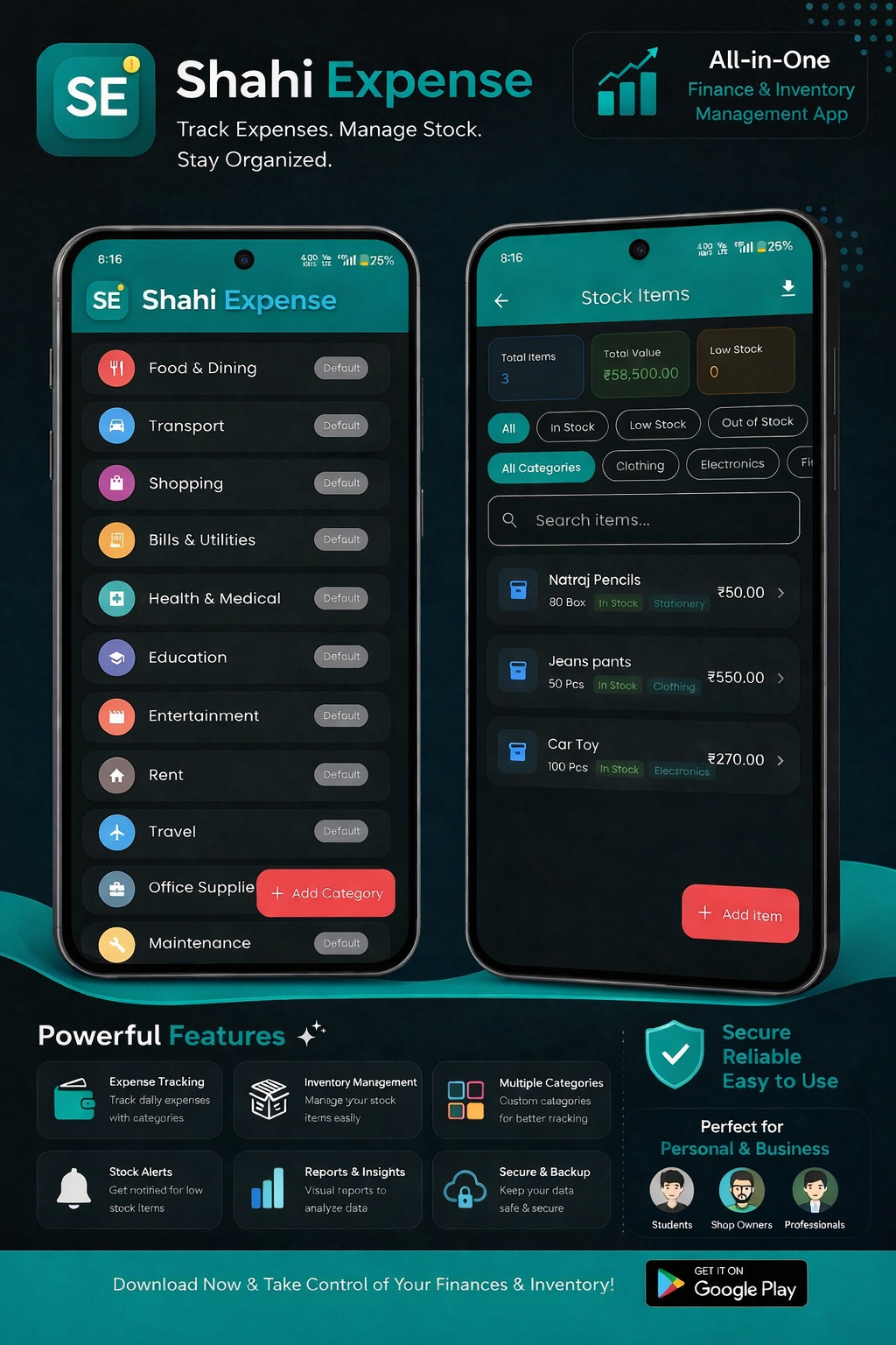 All-in-One Finance & Inventory Management